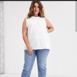 ASOS curve oversized tank with exposed seams